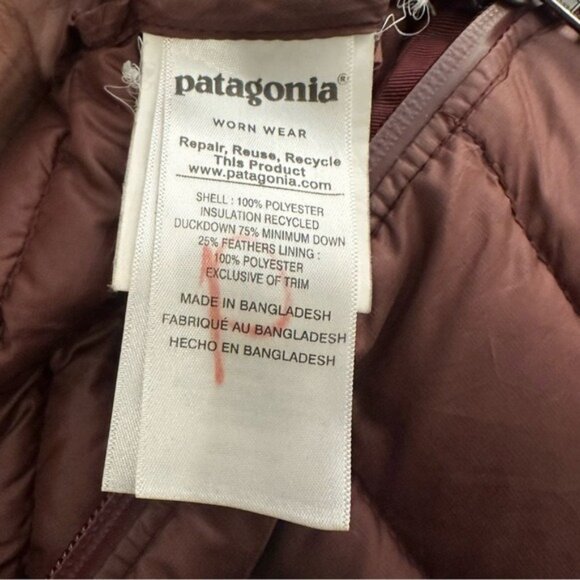 Patagonia Fiona Parka Women’s Small Dark Ruby Down Quilted Lightweight Coat - Picture 12 of 14